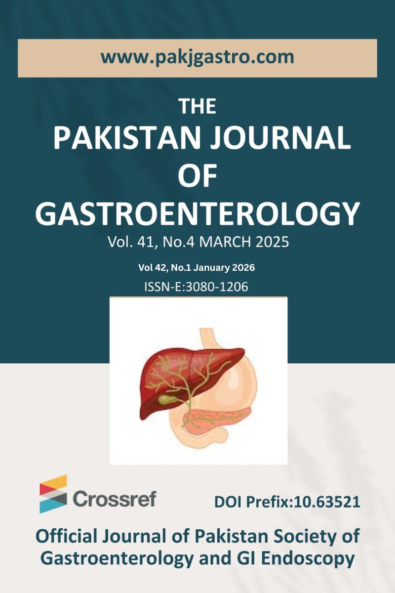 					View Vol. 42 No. 1 (2026): Pakistan Journal of Gastroenterology 
				