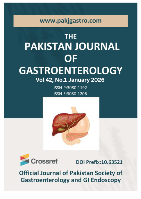 					View Vol. 42 No. 1 (2026): Pakistan Journal of Gastroenterology 
				